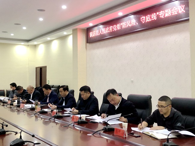 县政府党组召开“防风险、守底线”专题会议